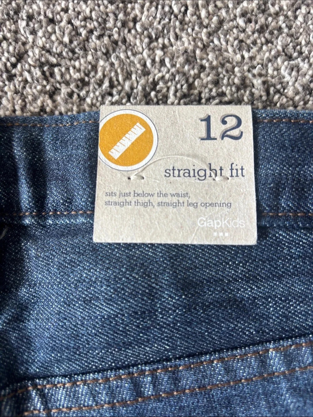 NEW! GapKids Straight Fit Denim Jeans- Size 12